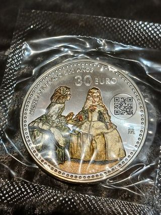 Moneda plata 30 euros año 2019