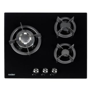 Sauber SECGB06 Placa de Gas Natural 3 Zonas Negro
