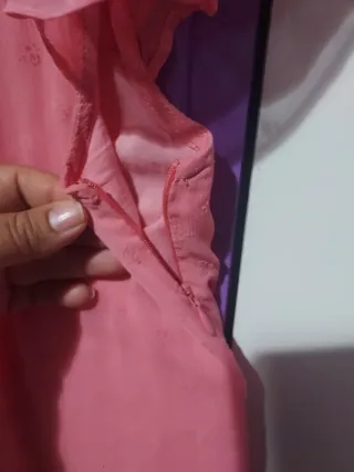 Vestido rosa con volantes 5 años