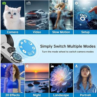 Cámara Digital 4K WiFi 64MP Autofoco Zoom 16x
