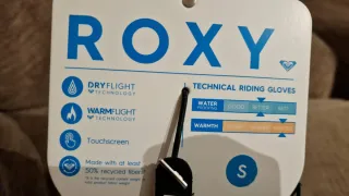 Guantes Roxy Talla S estampado azul