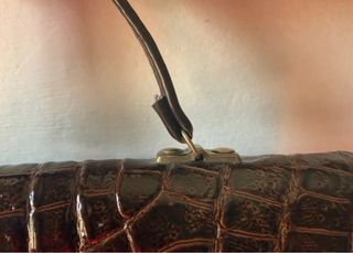 Borsa vintage effetto coccodrillo