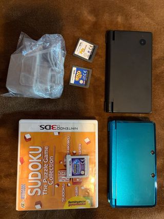 Lote Nintendo 3DS + DSi + 2cargadores + 4 Juegos