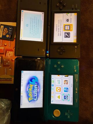 Lote Nintendo 3DS + DSi + 2cargadores + 4 Juegos