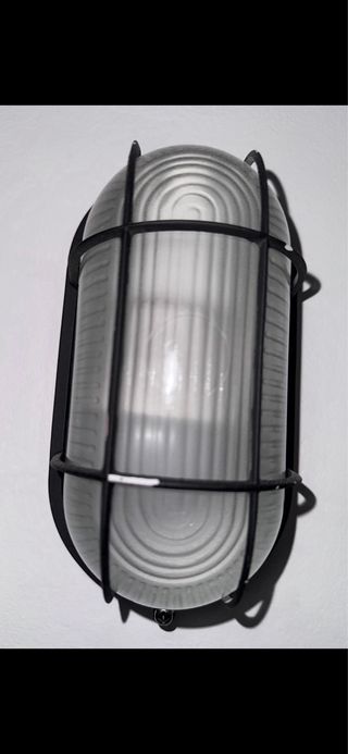 Aplique de pared negro y transparente