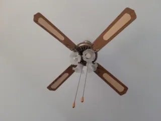 Ventilador de techo madera y cristal