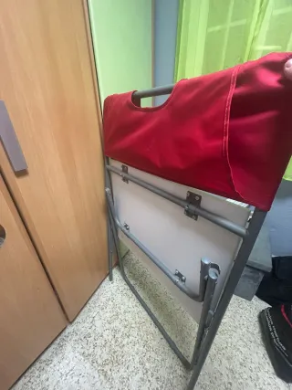 Escritorio Plegable Rojo y Blanco