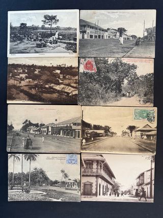 Lote 8 Postales Antiguas África Occidental 1920