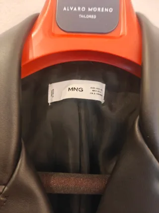 Cazadora Biker Mango Negra Talla S