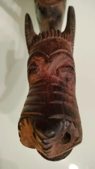 Canoa tribal africana madera exótica.