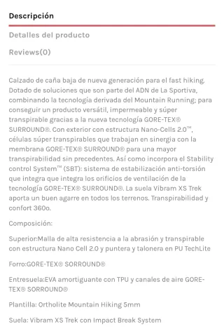 Zapatillas de montaña La Sportiva Gore-Tex Gris/Ro