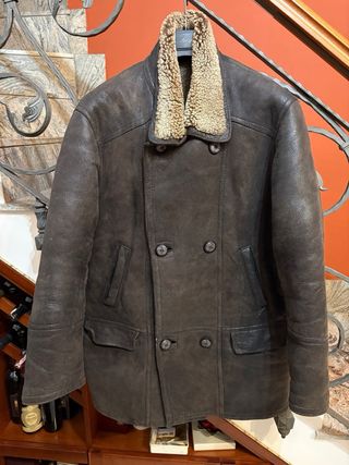 Cappotto Montone Shearling vera Pelle Vintage