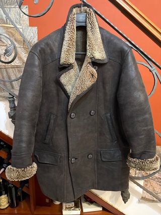 Cappotto Montone Shearling vera Pelle Vintage