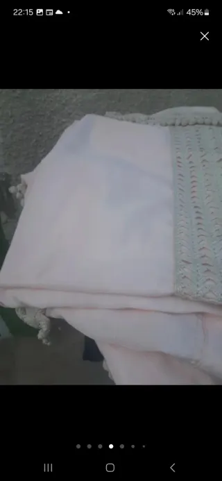 2 Colchas Vintage Beige y Rosa