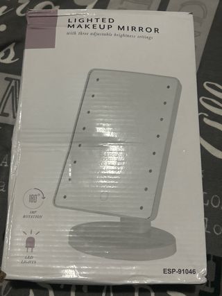 Espejo Maquillaje LED 180° Rotación