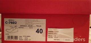 Sandalia zapato Wonders lazo rojo sin estrenar