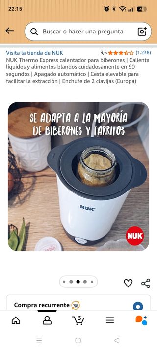 Calentador Biberones NUK Thermo Express