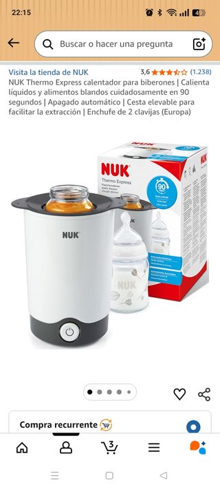 Calentador Biberones NUK Thermo Express