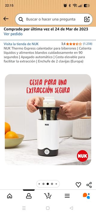 Calentador Biberones NUK Thermo Express