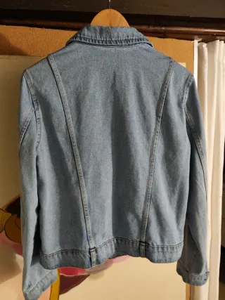 Cazadora tejana cruzada azul