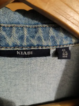 Cazadora tejana cruzada azul