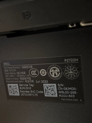 Pantalla Dell Negra y Plateada