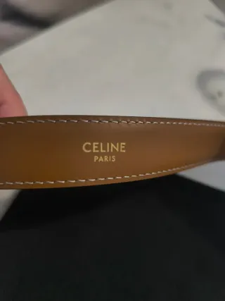 Cinturone Celine Paris Marrone 75cm