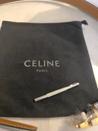 Cinturone Celine Paris Marrone 75cm