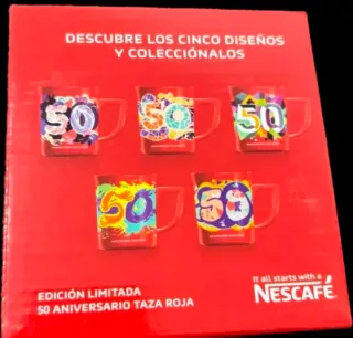 6 Tazas Nescafé Roja