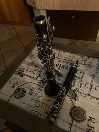 Antico clarinetto con custodia