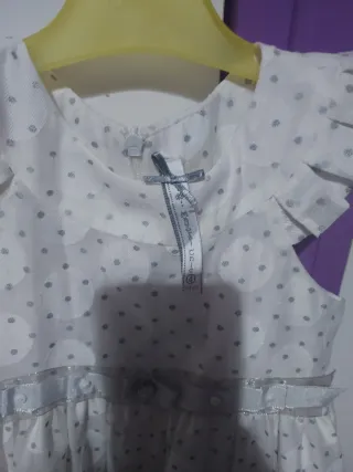 Vestido de  fiesta infantil lunares 4 años