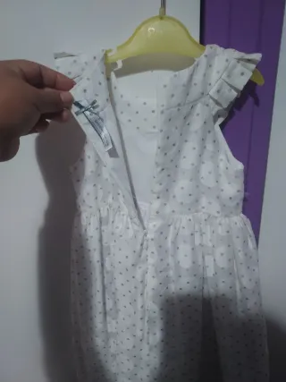 Vestido de  fiesta infantil lunares 4 años