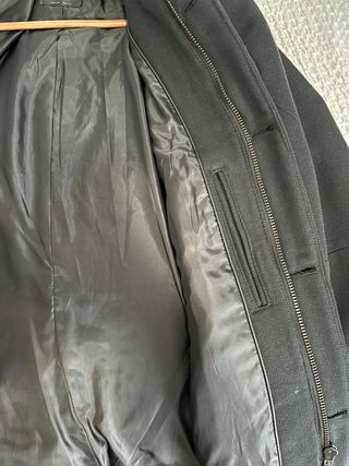 Abrigo Lefties Negro Hombre Talla XL