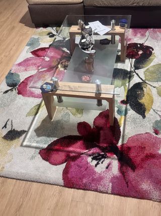 Alfombra grande flores multicolor