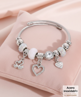 Pulsera Pandora Style Acero Inoxidable - Dijes