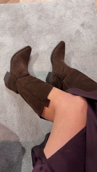 Stivali Divine Follie vera pelle testa di moro