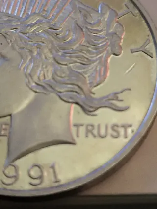 Moneda Conmemorativa Liberty USA 1991 2onzas