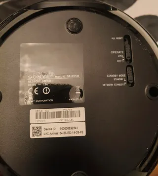 Altavoz Inalámbrico Sony SA-NS510 Negro