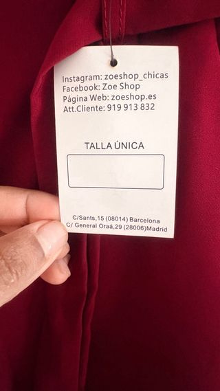 Blazer Rojo Zoe Shop Talla Única Nuevo