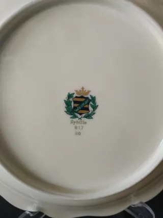 Bandeja y platos Weimar porcelana