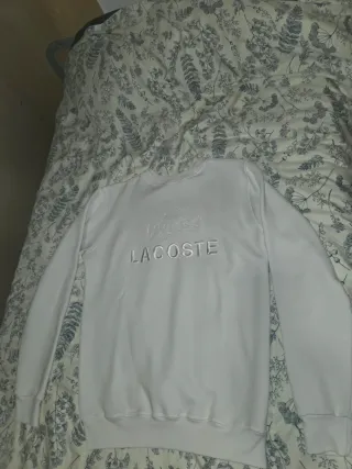 Sudadera Lacoste Blanca Talla M