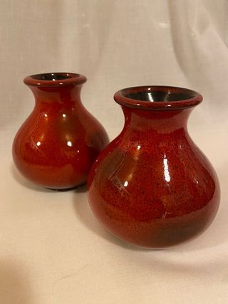 Coppia vasi Steuler retrò anni '70 West Germany