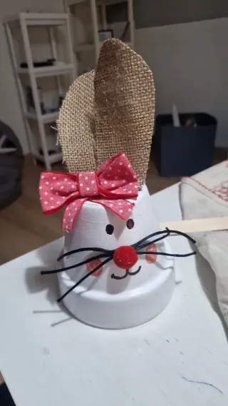 Maceta Conejo Decorada
