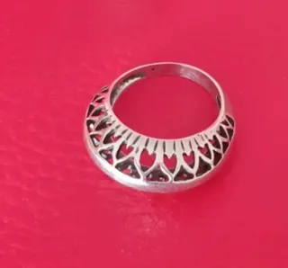 Anillo Plata 925 Diseño Corazones