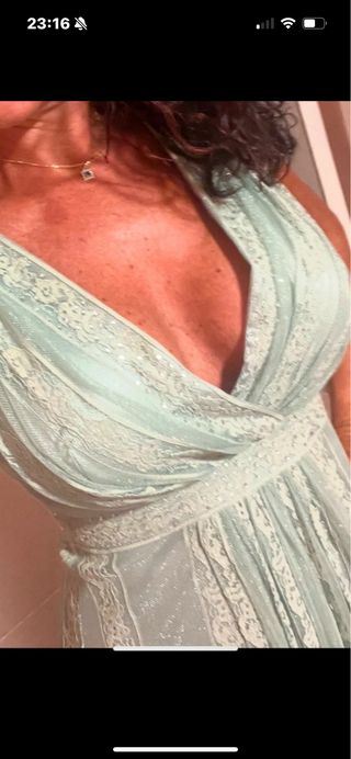 Vestido de fiesta verde