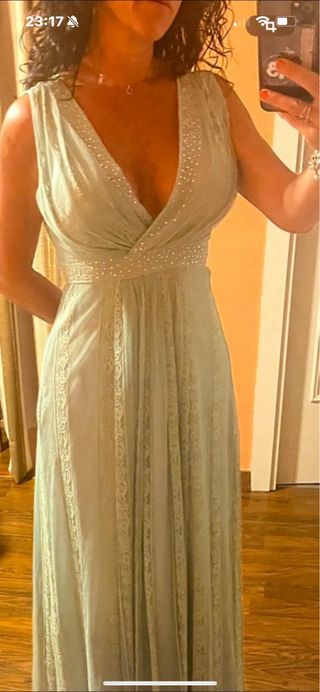 Vestido de fiesta verde