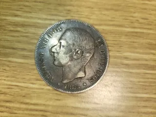Moneda 5 Pesetas Alfonso XIII 1885