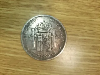 Moneda 5 Pesetas Alfonso XIII 1885