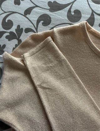 Jersey Stradivarius Brillos Beige S