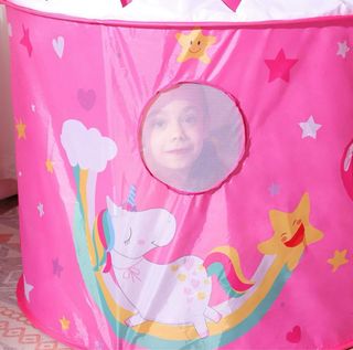 Parco giochi per bambini unicorno rosa